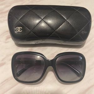 Authentic Chanel Sunglasses - Black White 5171 - CC Bow